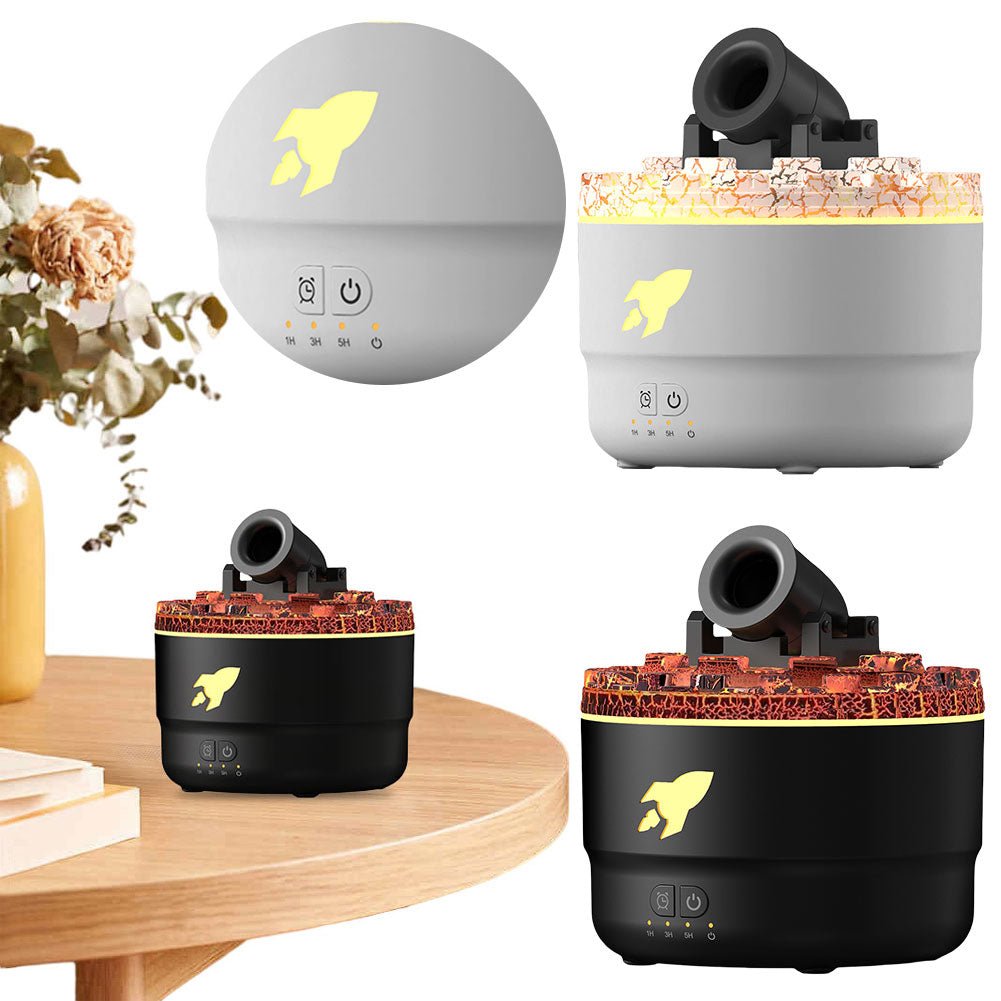 Volcanic Blast Aroma Humidifier – Mesmerizing Essential Oil Diffuser for Relaxing Bedroom Aromatherapy