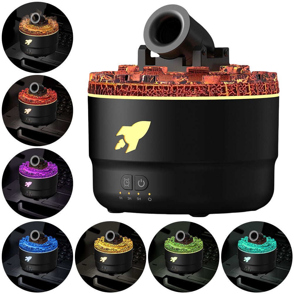 Volcanic Blast Aroma Humidifier – Mesmerizing Essential Oil Diffuser for Relaxing Bedroom Aromatherapy