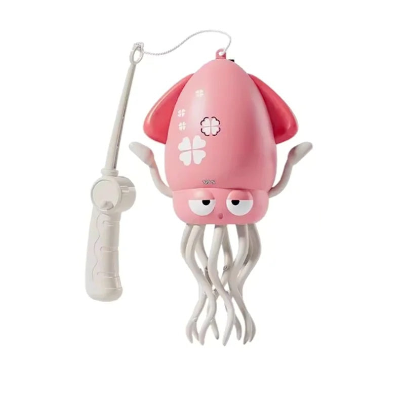 Electric Dancing Octopus Toy – 3-in-1 Obstacle Avoidance 8-Leg Squid with Lights & Music, Interactive Fishing Game for Toddlers & Birthday Gifts