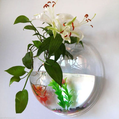 Wall Mounted Aquarium - 3D Acrylic Fish Bowl Plant Pot Hanging Aquarium