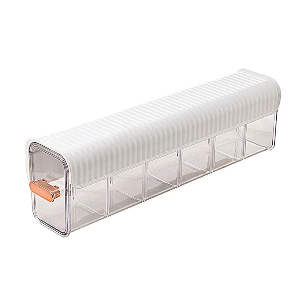 Wall Mounted Storage Box -  6 Cell Drawer Acrylic Organizers Self-Adhesive Anti Dust Storage Boxes for Clothes, Socks, Lingerie and Underwear