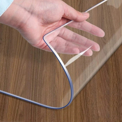 Transparent Oil Resistant and Waterproof Tablecloth - PVC Clear Table Protector with a Thickness, Heat-resistant, Waterproof, and Oil Resistant Dining PVC Table Cover