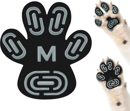 Disposable Dog Paw Pads - Self-Adhesive Rubber-Tread Stickers, Set of 4 in Black, Pink or Blue