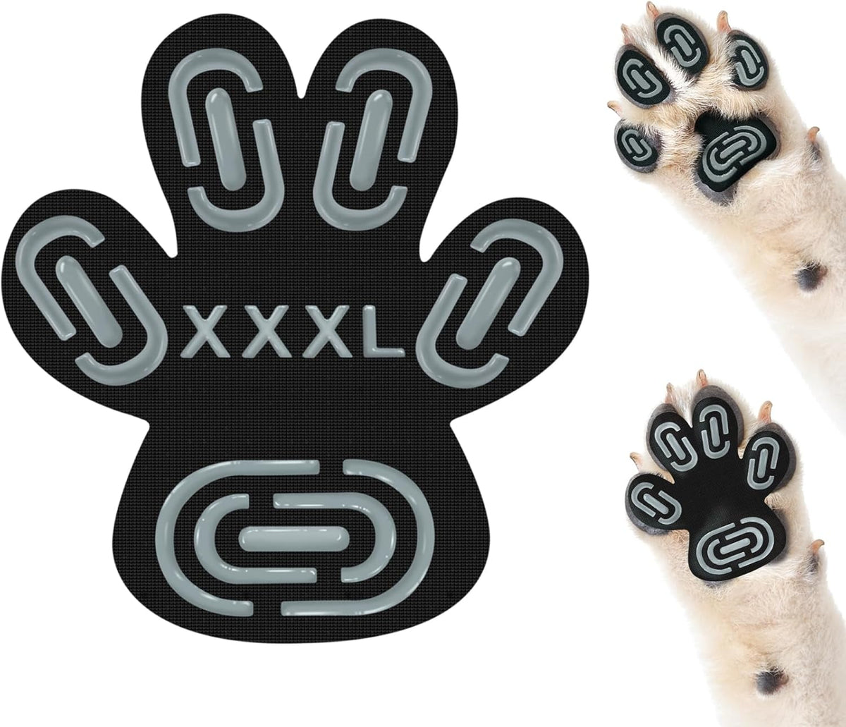 Disposable Dog Paw Pads - Self-Adhesive Rubber-Tread Stickers, Set of 4 in Black, Pink or Blue