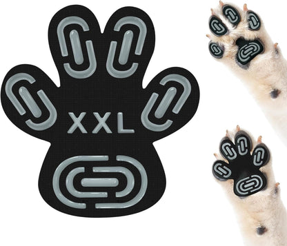 Disposable Dog Paw Pads - Self-Adhesive Rubber-Tread Stickers, Set of 4 in Black, Pink or Blue