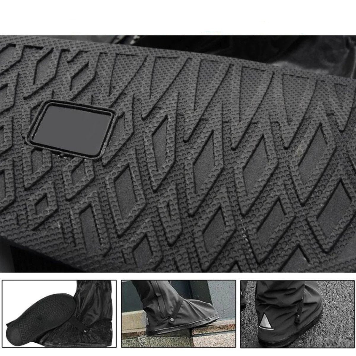 Waterproof Boot Covers - Waterproof Rain Boot Shoe Cover with Reflector