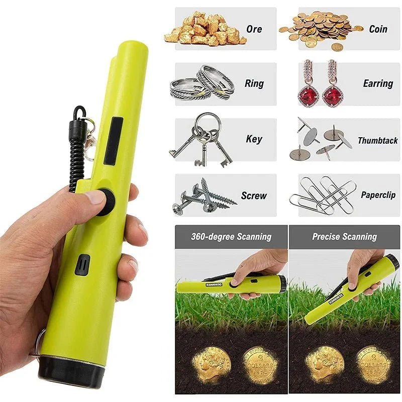 Waterproof Metal Detector Pinpointer -  Handheld Professional Locating  Metal Finder