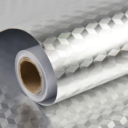 Waterproof Oil Proof Aluminum Foil - Self Adhesive Oil Proof Wall and Kitchen Stickers