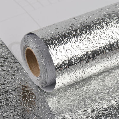 Waterproof Oil Proof Aluminum Foil - Self Adhesive Oil Proof Wall and Kitchen Stickers