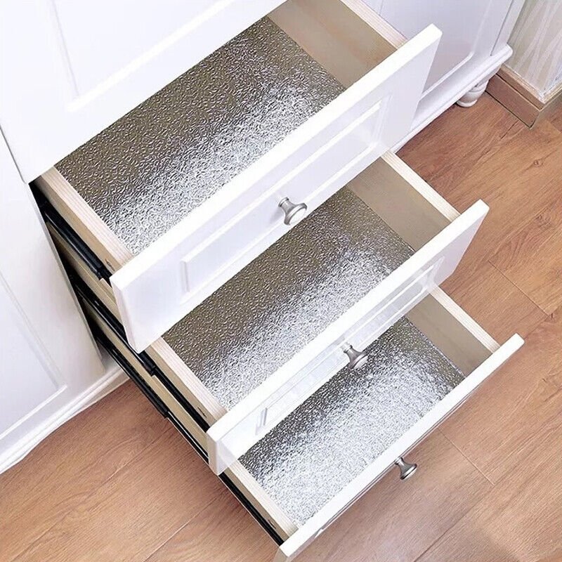 Waterproof Oil Proof Aluminum Foil - Self Adhesive Oil Proof Wall and Kitchen Stickers