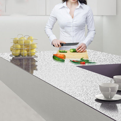 Waterproof Oil Proof Aluminum Foil - Self Adhesive Oil Proof Wall and Kitchen Stickers