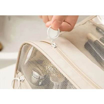 Waterproof Travel Makeup Bag – Hanging Toiletry Organizer with Hook