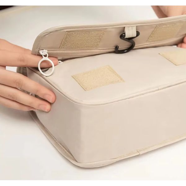 Waterproof Travel Makeup Bag – Hanging Toiletry Organizer with Hook