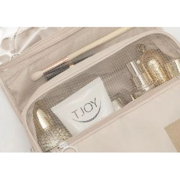 Waterproof Travel Makeup Bag – Hanging Toiletry Organizer with Hook