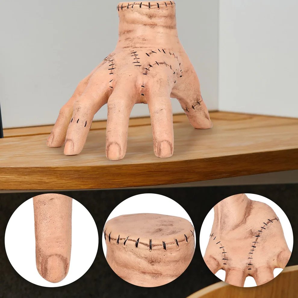 Wednesday Thing Hand Prop - Addams Family Thing Hand Toy, Scary Fake Hand Halloween Cosplay Prop & Decoration