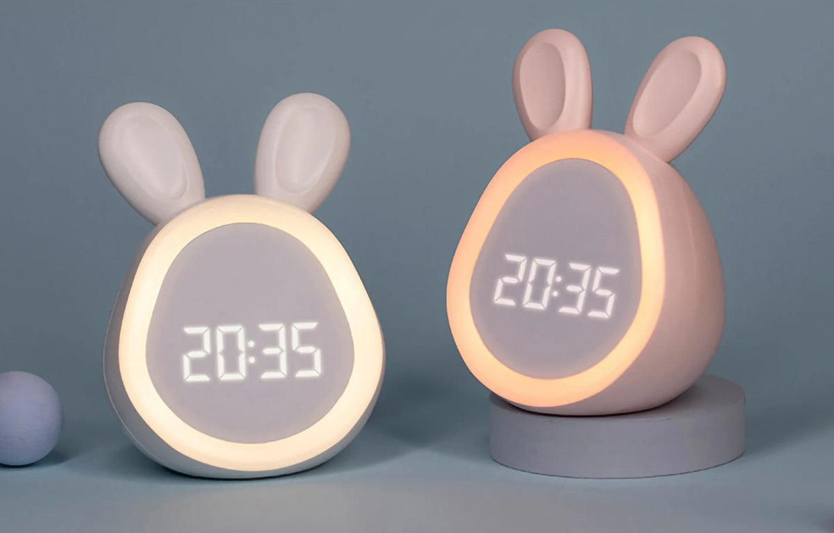 Rabbit Digital Alarm Clock – LED Night Light & Intelligent Wake-Up for Kids