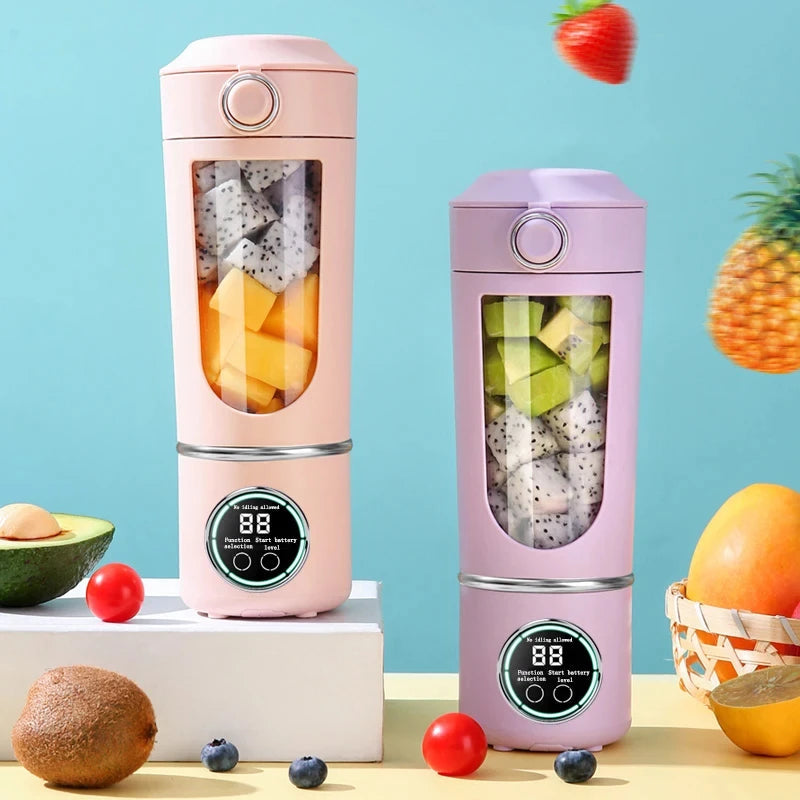 Portable Juice Maker Blender – 700ml Durable Steel Blade 2-in-1 Smoothie & Shake Maker Bottle for On-the-Go Nutrition