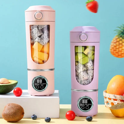 Portable Juice Maker Blender – 700ml Durable Steel Blade 2-in-1 Smoothie & Shake Maker Bottle for On-the-Go Nutrition