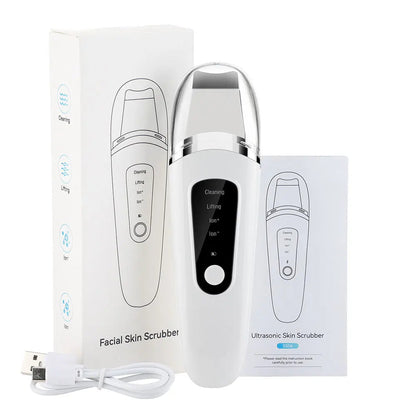 Ultrasonic Skin Scrubber Face Spatula – Deep Pore Exfoliation and Blackhead Removal for Smoother, Clearer, Healthier-Looking Skin