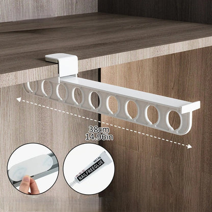 Retractable Trouser Rack – Space-Saving Pull-Out Wardrobe Organizer