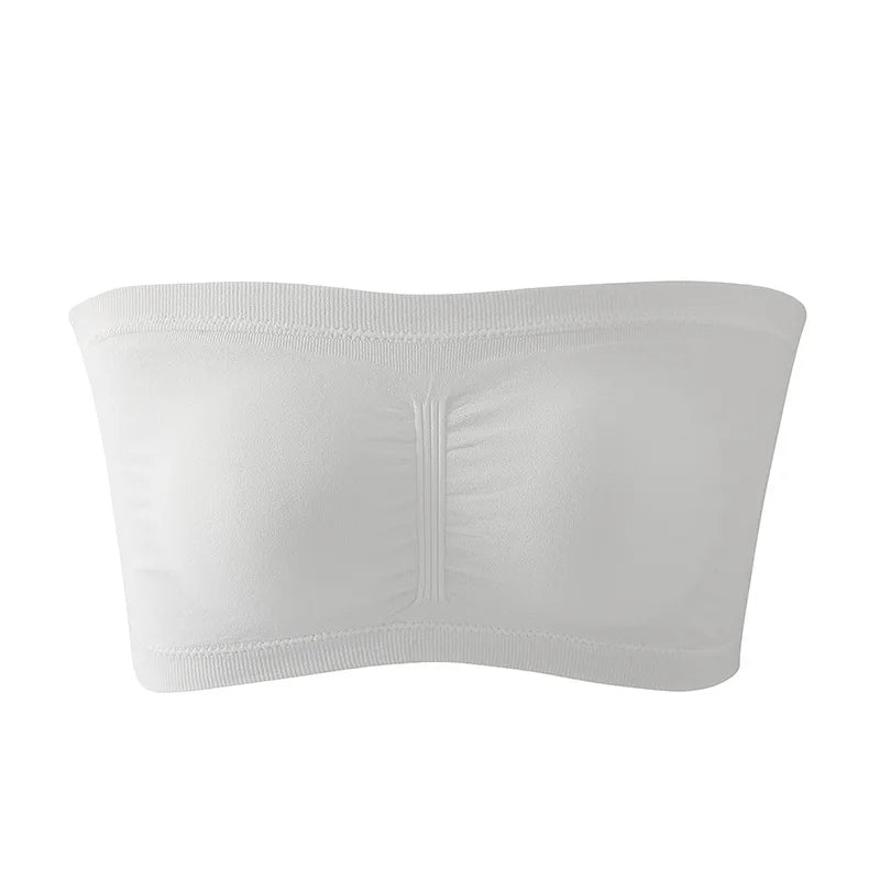 Women’s Strapless Tube Bralette – Sexy Plus Size Bandeau Crop Top Bustier Bra, Invisible Support, Perfect Lingerie for All Sizes