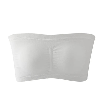 Women’s Strapless Tube Bralette – Sexy Plus Size Bandeau Crop Top Bustier Bra, Invisible Support, Perfect Lingerie for All Sizes