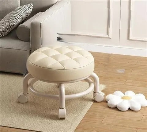 Multi-Functional Rolling Low Stool – Universal Seat with Wheels for Shoe Changing & More