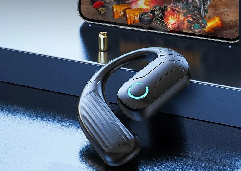 Open-Ear Wireless Bluetooth Headset – 5.4 180° Rotating Sport & Business Earphone with Mic
