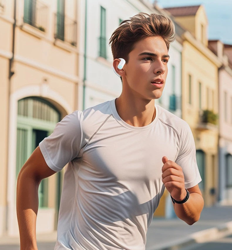 Open-Ear Wireless Bluetooth Headset – 5.4 180° Rotating Sport & Business Earphone with Mic