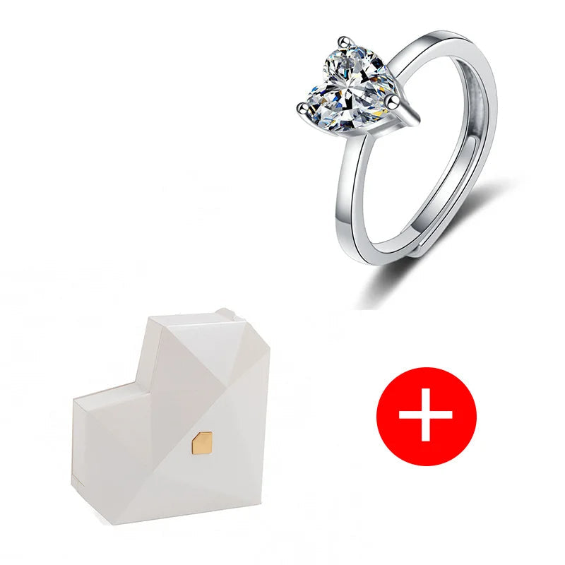 Heart-Shaped Surprise Diamond Ring Box – Automatic Jewelry Display for Romantic Proposals