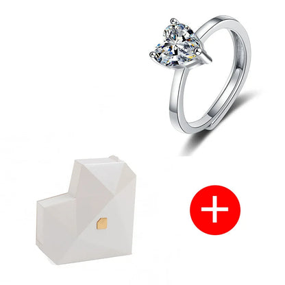 Heart-Shaped Surprise Diamond Ring Box – Automatic Jewelry Display for Romantic Proposals