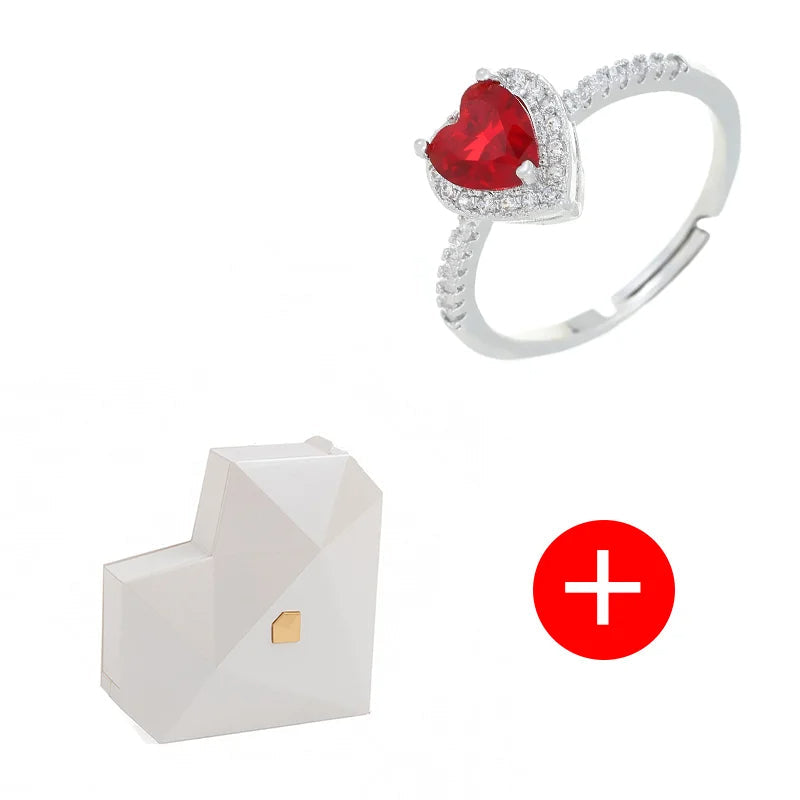Heart-Shaped Surprise Diamond Ring Box – Automatic Jewelry Display for Romantic Proposals