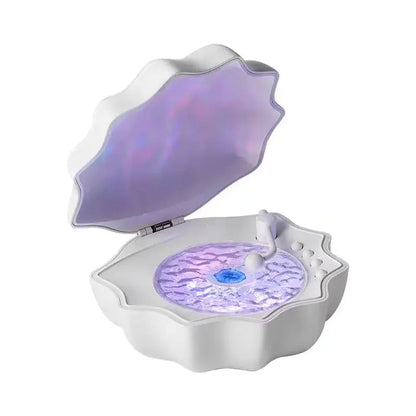 Retro Shell Shaped Bluetooth Speaker with Colorful Projection – Wireless Music & Sleep Aid Soundbox