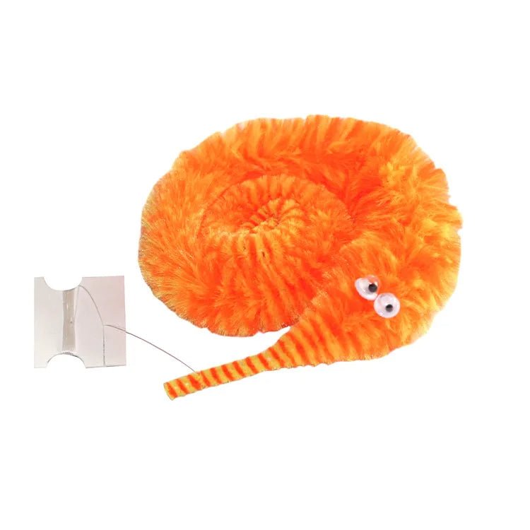 Wiggly Magic Worm Trick Toys – 6pcs Fun & Twisty Plush Toys with Invisible String for Kids Party Games and Beginner Magicians