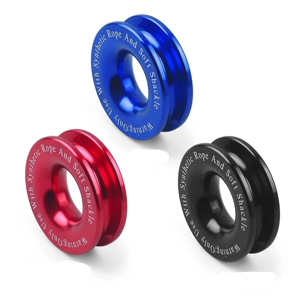 Winch Snatch Block for Synthetic Rope Recovery Ring - Ring for Soft Shackle and Synthetic Rope