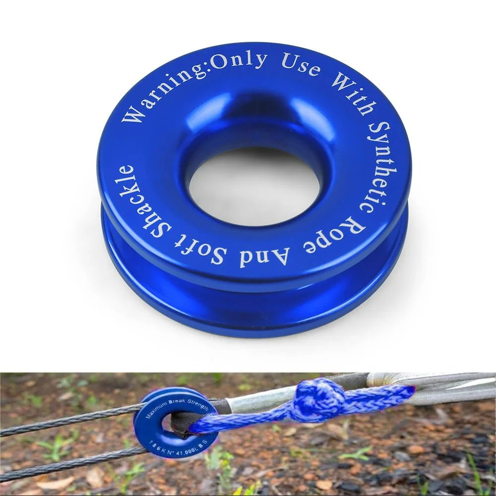 Winch Snatch Block for Synthetic Rope Recovery Ring - Ring for Soft Shackle and Synthetic Rope