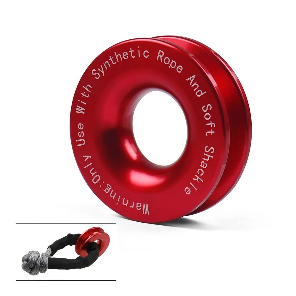 Winch Snatch Block for Synthetic Rope Recovery Ring - Ring for Soft Shackle and Synthetic Rope