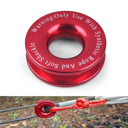 Winch Snatch Block for Synthetic Rope Recovery Ring - Ring for Soft Shackle and Synthetic Rope