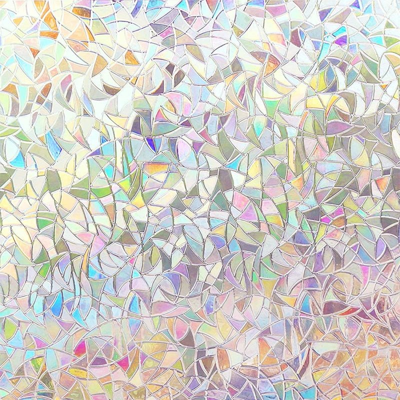Window Privacy Film, Vinyl 3D Window Clings, Rainbow Film Stickers, Anti-UV