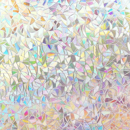 Window Privacy Film, Vinyl 3D Window Clings, Rainbow Film Stickers, Anti-UV