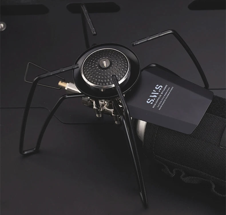 Spider Folding Camping Stove – Compact Outdoor Gas Burner for BBQ, Hiking, Tableware & Emergency Cooking Setup