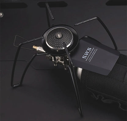 Spider Folding Camping Stove – Compact Outdoor Gas Burner for BBQ, Hiking, Tableware & Emergency Cooking Setup