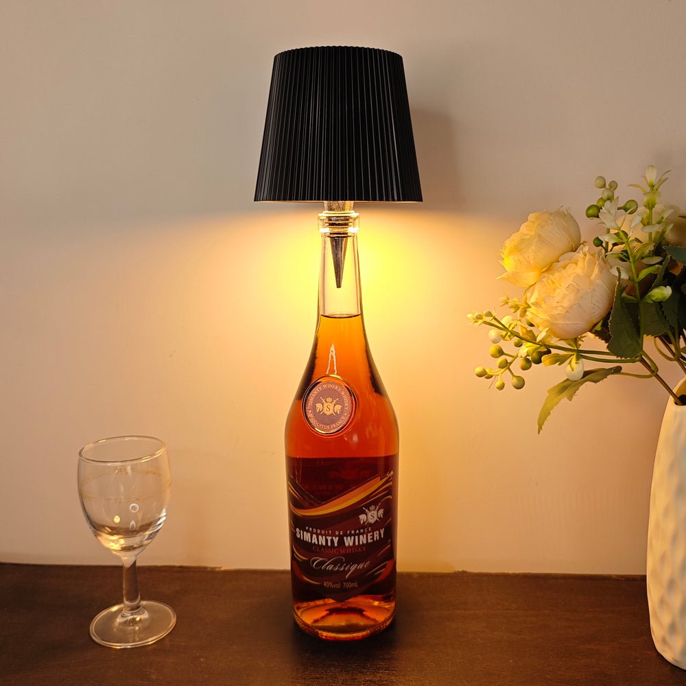 LED Wine Bottle Lamp - Rechargeable Touch Control Wireless Bottle Lamp, Atmosphere Night Light