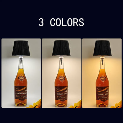 LED Wine Bottle Lamp - Rechargeable Touch Control Wireless Bottle Lamp, Atmosphere Night Light