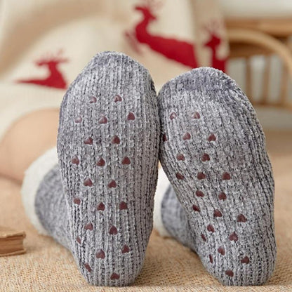 Winter Home Socks Slippers - Women Nonslip Thicken Warm Soft Cotton Sock