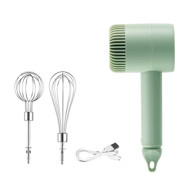 Wireless Electric Hand Mixer - 3 Speeds High Power Cordless Electric Blender for Kitchen Cooking, Baking Cake, Egg Cream, and Yeast Dough
