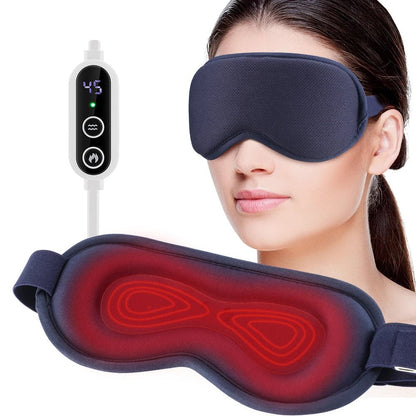 Wireless Heated Eye Massager with Three Level Hot Compress – Vibrating Sleep Mask for Dark Circles, Eye Strain & Fatigue Relief