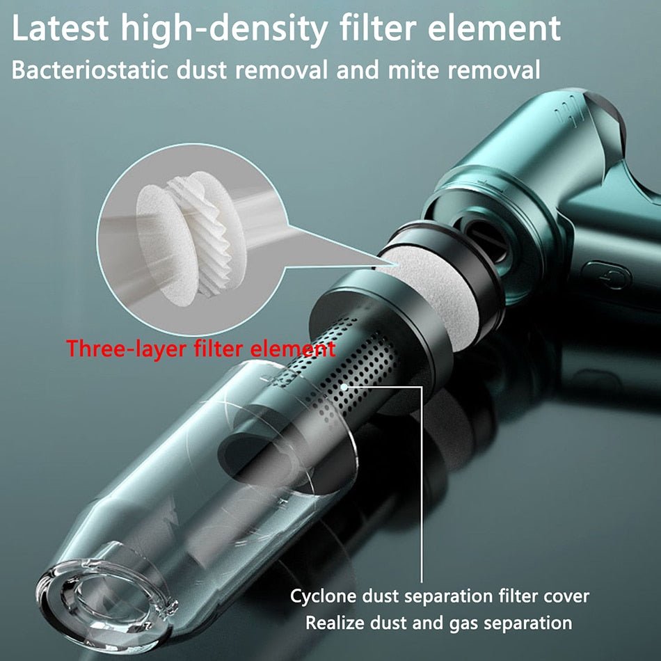 Wireless Vacuum Cleaner - 3 in 1 Portable Handheld Car Vacuum Cleaner for Keyboard Cleaning,Outdoor and Pet Hair