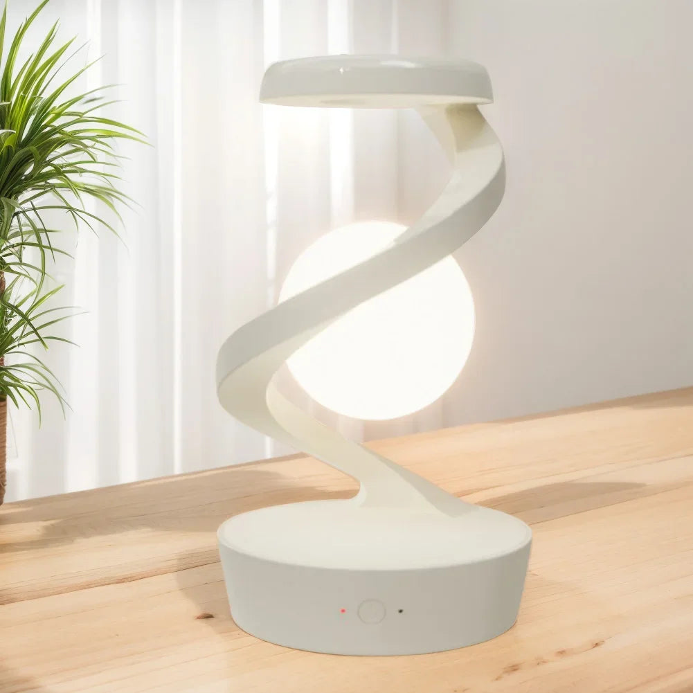 Levitating Moon Lamp – 3D Floating LED Light with Wireless Charging & RGB Glow