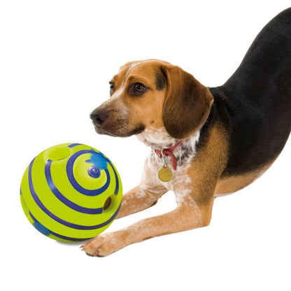 Wobble Wag Giggle Glow Ball - Interactive Dog Toy, Fun Giggle Sounds When Rolled or Shaken